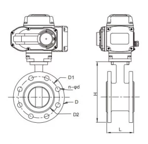 Electric Flanged Butterfly Valve