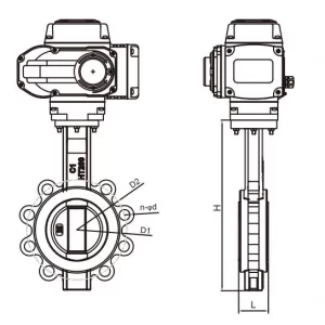 Electric Lugged Cast Iron Butterfly Valve