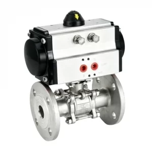 WP11-3PS-F Pneumatic 3-Piece Flanged Ball Valve