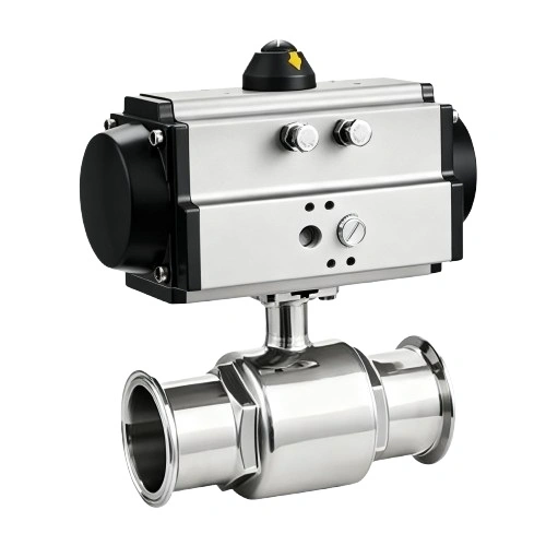 Sanitary Clamp Ball Valve Technical Parameters with Pneumatic Actuation