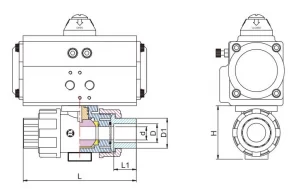 Pneumatic Plastic Ball Valve
