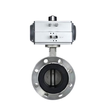pneumatic flange butterfly valve ss