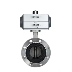 WP12-F-S Pneumatic Stainless Steel Flange Butterfly Valve