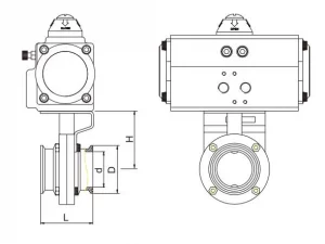 Pneumatic Clamp Sanitary Butterfly Valve
