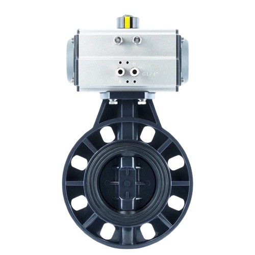 Pneumatic Flange Plastic Butterfly Valve