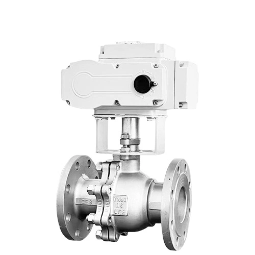 Electric 3-PCS Flanged Ball Valves