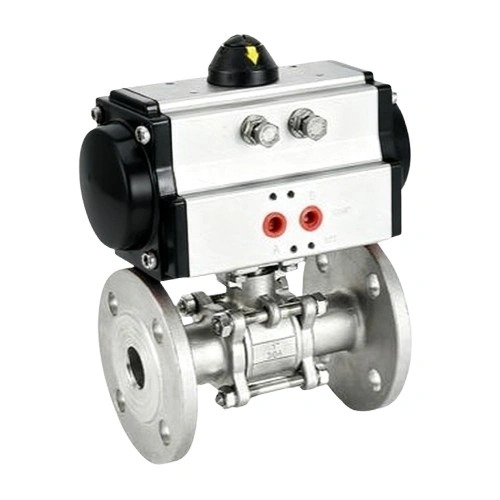 Pneumatic 3-PCS Flanged Ball Valves