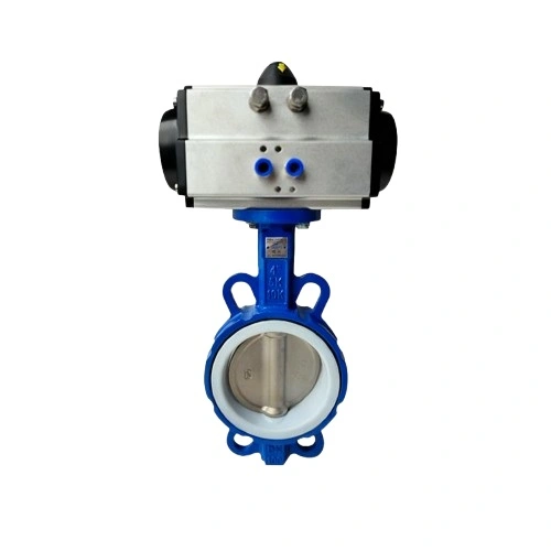 Pneumatic Fluorine Lining Wafer Butterfly Valves